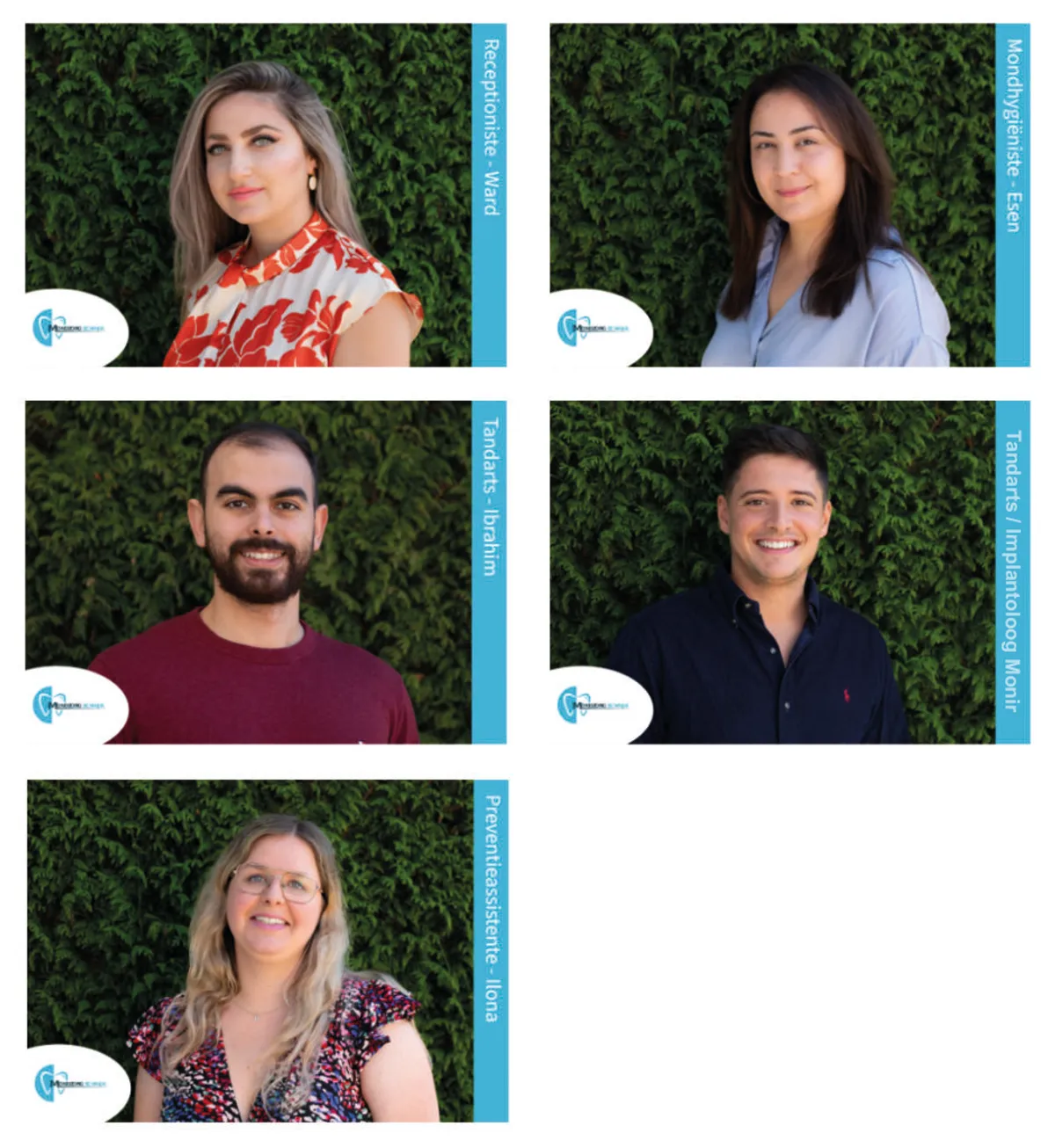 Team van Mondzorg Schaijk - vier professionals met een gelukkige glimlach